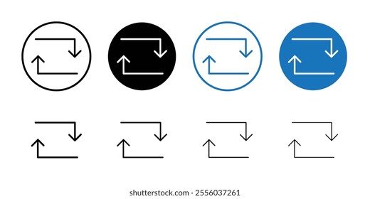 refresh icon Thin outline art symbol