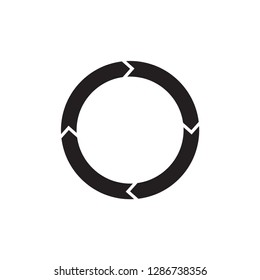 refresh icon in trendy flat style 