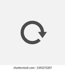 Refresh icon in trendy flat style isolated on light background. Vector illustration.