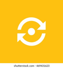 Refresh icon in trendy flat style background, image jpg, vector eps, flat web, material icon, UI illustration