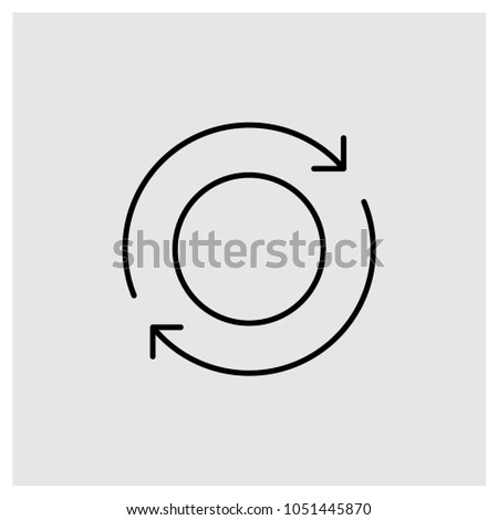 Refresh icon in trendy flat style isolated on grey background, modern symbol vector illustration for web