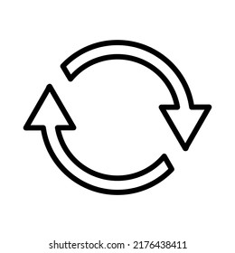 Refresh icon in trendy vector design illustration