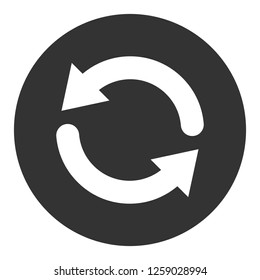 Refresh icon. Undo vector sign. Redo symbol. Update icon. Reload sign. Rotation sign. Arrow icon. EPS 10 flat symbol. Round icon design