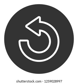 Refresh icon. Undo vector sign. Redo symbol. Update icon. Reload sign. Rotation sign. Arrow icon. EPS 10 flat symbol. Round icon design
