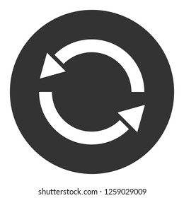 Refresh icon. Undo vector sign. Redo symbol. Update icon. Reload sign. Rotation sign. Arrow icon. EPS 10 flat symbol. Round icon design