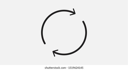 Refresh icon. Update icon. Arrow sign reload refresh rotation loop pictogram