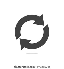 Again Vector Icon Black Illustration Isolated Stock Vector (Royalty ...