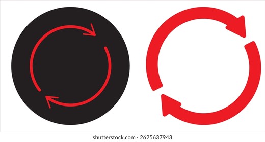 Refresh icon vector. Green recycle vector icon symbol. Repeat and reload icons set and arrow rotation circle. eps 10