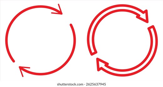 Refresh icon vector. Green recycle vector icon symbol. Repeat and reload icons set and arrow rotation circle. eps 10