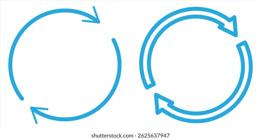 Refresh icon vector. Green recycle vector icon symbol. Repeat and reload icons set and arrow rotation circle. eps 10