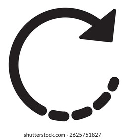 Refresh icon vector. Green recycle vector icon symbol. Repeat and reload icons set and arrow rotation circle. 