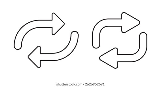 Atualizar vetor de ícone. Símbolo verde de ícone de vetor de reciclagem. Repita e recarregue o conjunto de ícones e o círculo de rotação de seta. Símbolo de ícone de sincronização converte sinal de botão. EPS 10