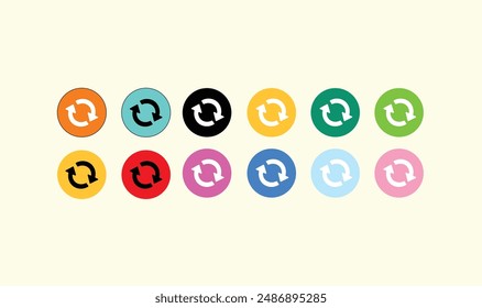 Refresh icon vector illustration design collection for use.