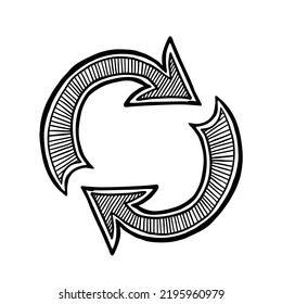 Refresh icon vector illustration on white background