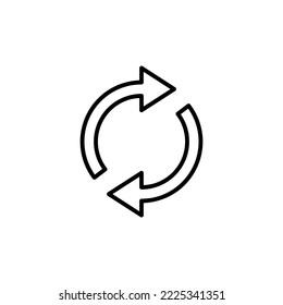 Refrescar ilustración vectorial de icono. Volver a cargar el signo y el símbolo. Icono de actualización.
