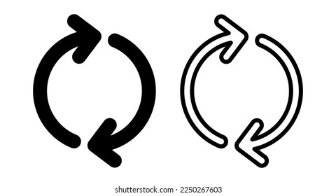 Refrescar ilustración vectorial de icono. Volver a cargar el signo y el símbolo. Icono de actualización.