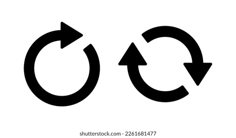 Refrescar ilustración vectorial de icono. Volver a cargar el signo y el símbolo. Icono de actualización.