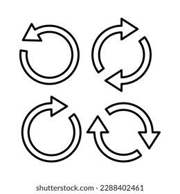 Refrescar ilustración vectorial de icono. Volver a cargar el signo y el símbolo. Icono de actualización.