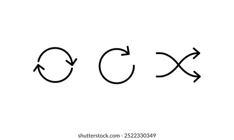 Refresh icon vector illustration. Reload sign and symbol. Update icon. Refresh symbol icons. Solid icon collection. Loop