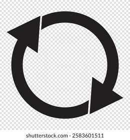 Refresh icon vector illustration. Reload sign and symbol. Update icon. Refresh icon set isolated on white background. Two semicircular rotating green arrows. Following each other in a circle.