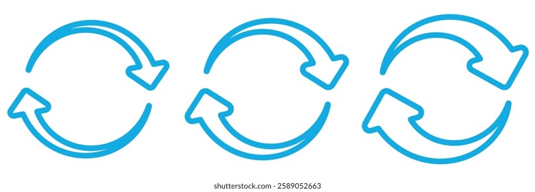 Refresh icon vector illustration. Reload sign and symbol. Update icon. circular arrow icon, refresh, reload icon vector illustration on a white background. 