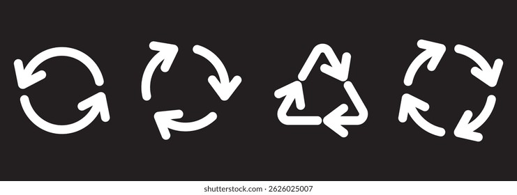 Symbol aktualisieren, Vektorgrafik. Zeichen und Symbol neu laden. Symbol aktualisieren.