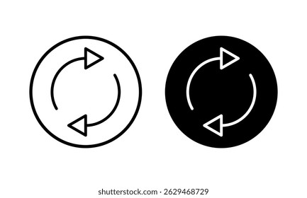 Refresh icon vector illustration. Reload sign and symbol. Update icon.