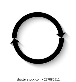 refresh icon - vector illustration with shadow