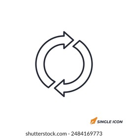 Actualizar la Ilustración vectorial de iconos. Actualizar símbolo aislado sobre fondo blanco.