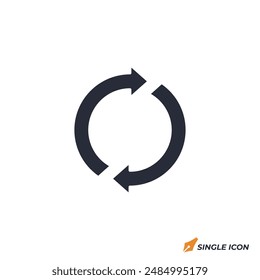 Refresh icon vector illustration. Refresh symbol isolated on white background.