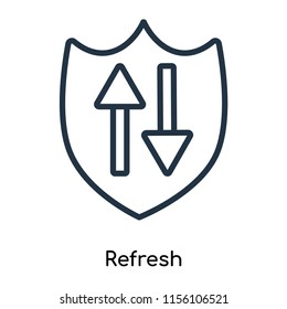 Refresh icon vector isolated on white background, Refresh transparent sign , thin symbols or lined elements in outline style