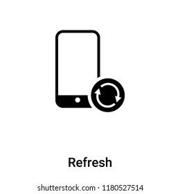 Refresh icon vector isolated on white background, logo concept of Refresh sign on transparent background, filled black symbol