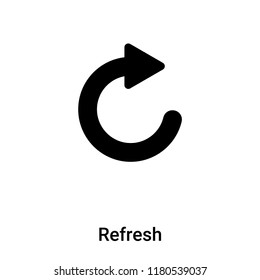 Refresh icon vector isolated on white background, logo concept of Refresh sign on transparent background, filled black symbol