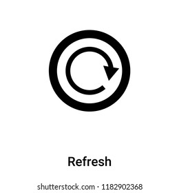 Refresh icon vector isolated on white background, logo concept of Refresh sign on transparent background, filled black symbol