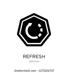 refresh icon vector on white background, refresh trendy filled icons from Arrows collection, refresh simple element illustration