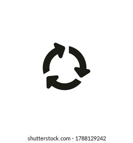 refresh icon vector on a white background