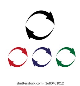 Refresh icon vector. Reload on white