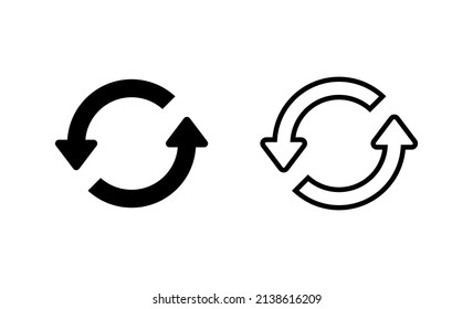 Refresh icon vector. Reload sign and symbol. Update icon.