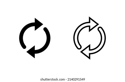 Refresh icon vector. Reload sign and symbol. Update icon.