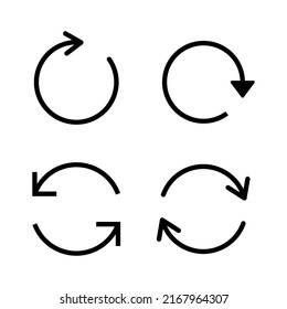 Refresh icon vector. Reload sign and symbol. Update icon.