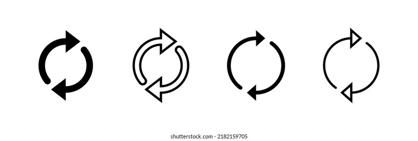 Refresh icon vector. Reload sign and symbol. Update icon.
