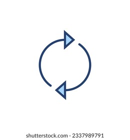 Refresh icon vector. Reload sign and symbol. Update icon.