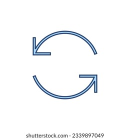 Refresh icon vector. Reload sign and symbol. Update icon.