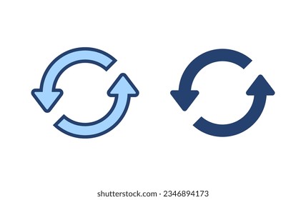 Refresh icon vector. Reload sign and symbol. Update icon.