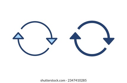 Refresh icon vector. Reload sign and symbol. Update icon.