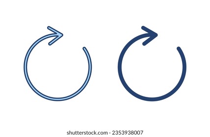 Refresh icon vector. Reload sign and symbol. Update icon.