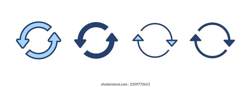 Refresh icon vector. Reload sign and symbol. Update icon.