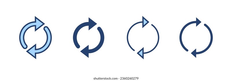 Refresh icon vector. Reload sign and symbol. Update icon.