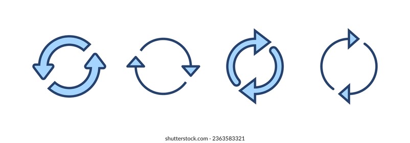 Refresh icon vector. Reload sign and symbol. Update icon.