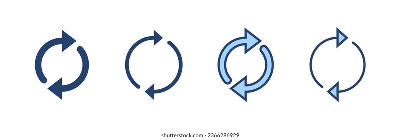 Refresh icon vector. Reload sign and symbol. Update icon.